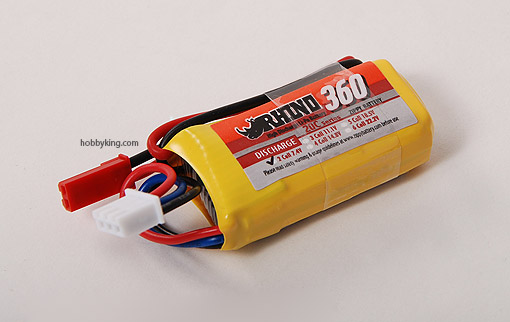 Rhino 360mAh 2S 7.4v 20C Lipoly Pack